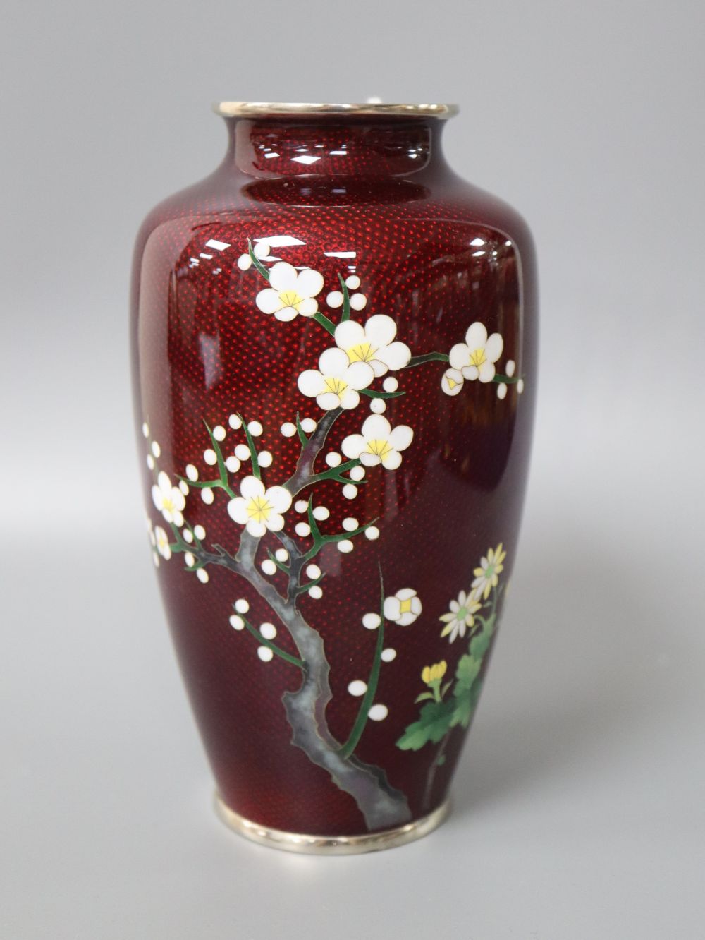 A Japanese cloisonne vase by Ando, height 16cm